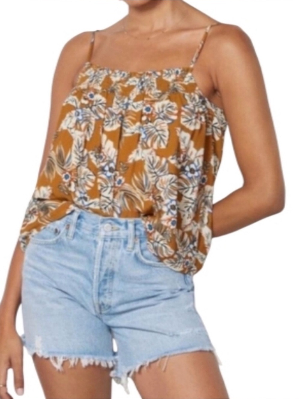Evereve Logan Floral adjustable Spaghetti-Strap Cami